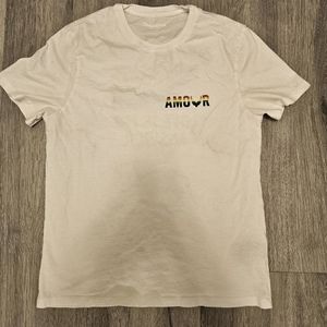 Zadig & Voltaire White Amour Wing T-Shirt Size XS Pride "Love Is The Answer"